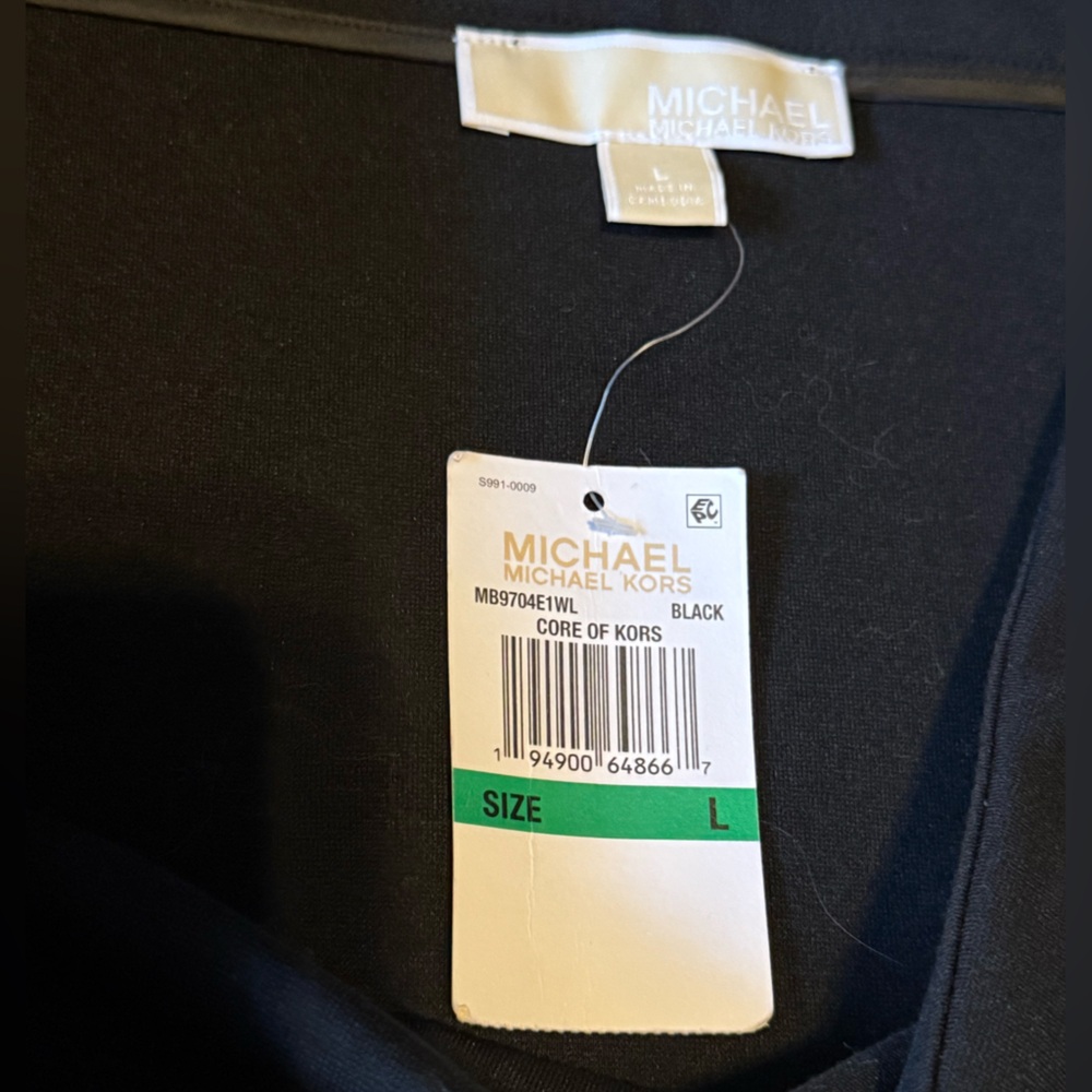 Black Skirt with Leather Ruffle Michael Kors large - Picture 4 of 5